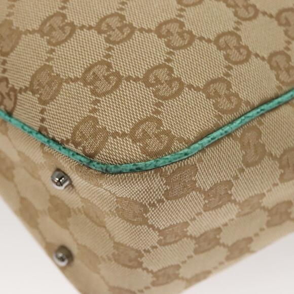 GUCCI GG Canvas Tote Bag Beige Silver - Picture 13 of 16